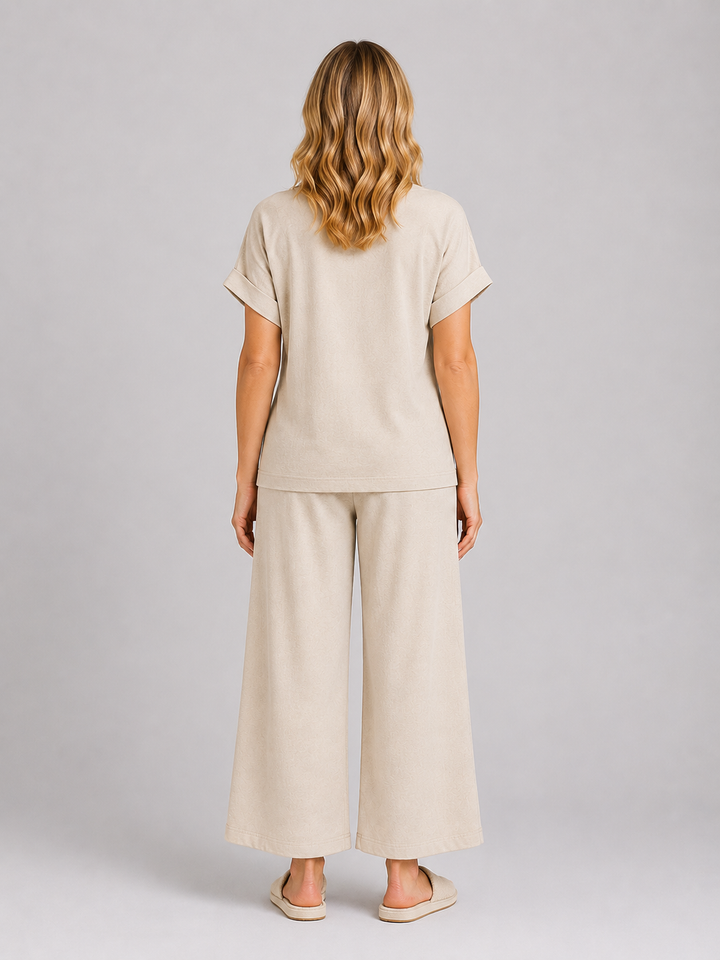 Women’s Wide Leg Co-Ord with Crochet Detail