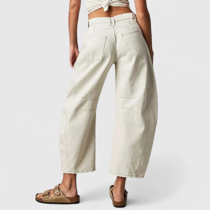 Women's Wide-Leg Denim Trousers with Movement for Everyday