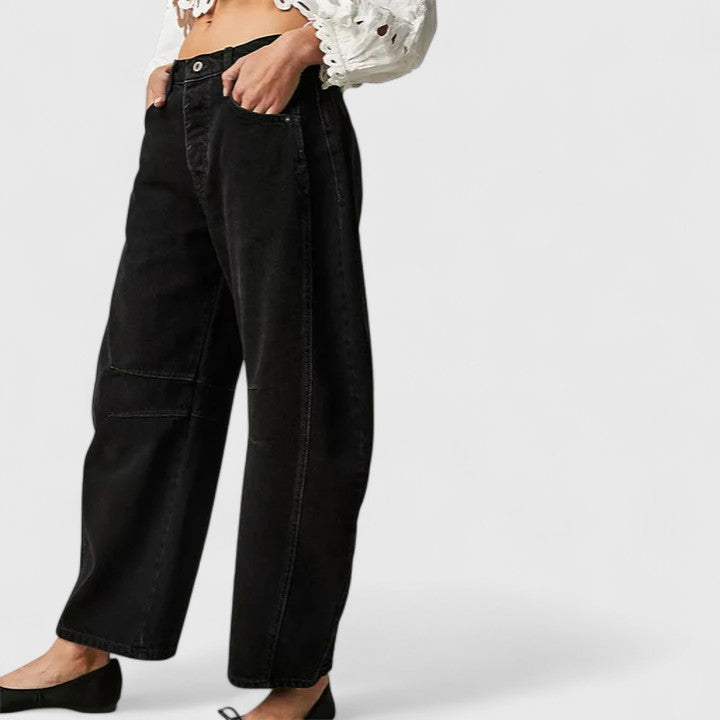 Women's Wide-Leg Denim Trousers with Movement for Everyday