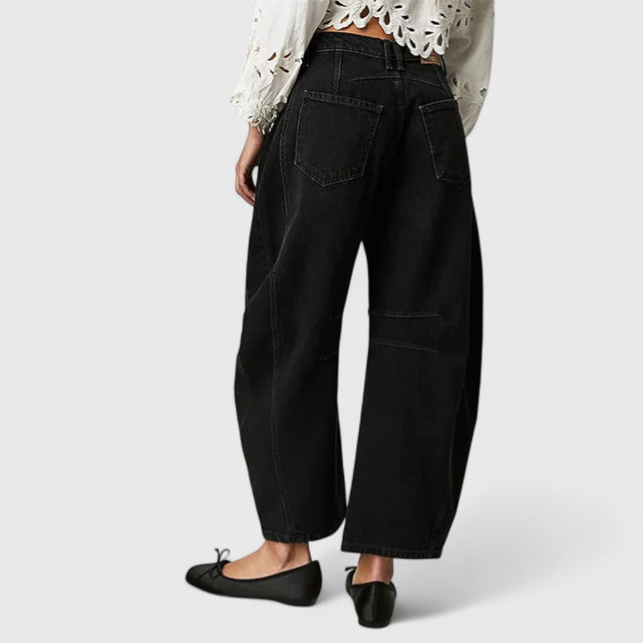 Women's Wide-Leg Denim Trousers with Movement for Everyday
