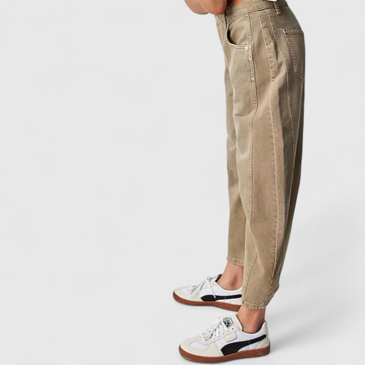 Women's Wide-Leg Denim Trousers with Movement for Everyday