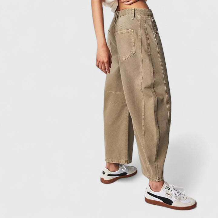 Women's Wide-Leg Denim Trousers with Movement for Everyday