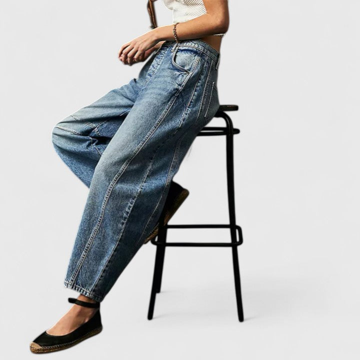 Women's Wide-Leg Denim Trousers with Movement for Everyday
