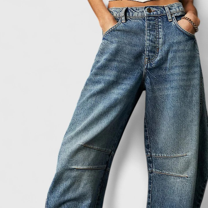 Women's Wide-Leg Denim Trousers with Movement for Everyday