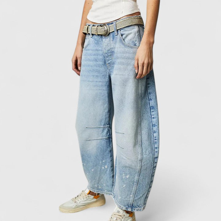 Women's Wide-Leg Denim Trousers with Movement for Everyday