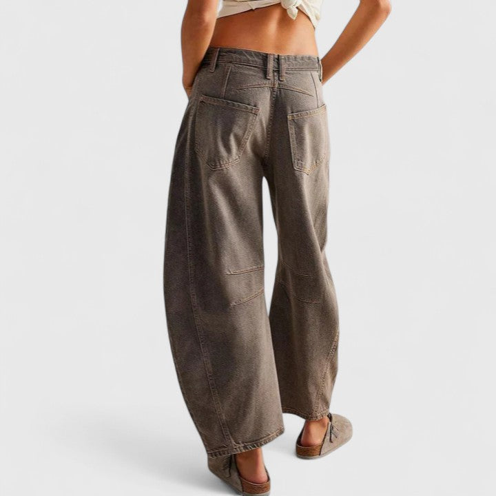Women's Wide-Leg Denim Trousers with Movement for Everyday