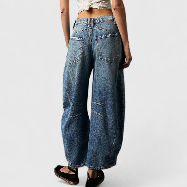 Women's Wide-Leg Denim Trousers with Movement for Everyday