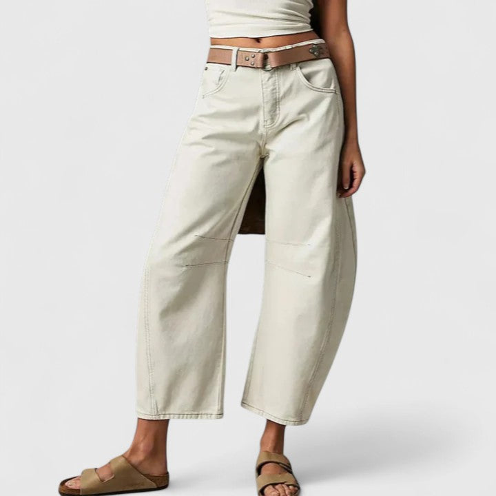 Women's Wide-Leg Denim Trousers with Movement for Everyday