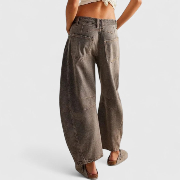 Women's Wide-Leg Denim Trousers with Movement for Everyday