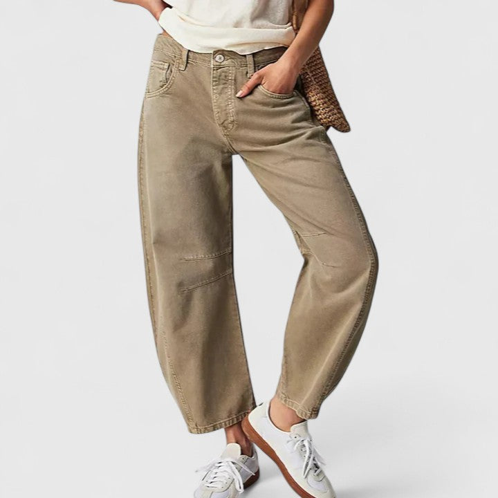 Women's Wide-Leg Denim Trousers with Movement for Everyday