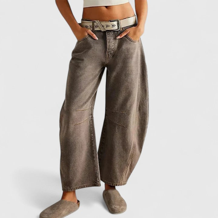 Women's Wide-Leg Denim Trousers with Movement for Everyday
