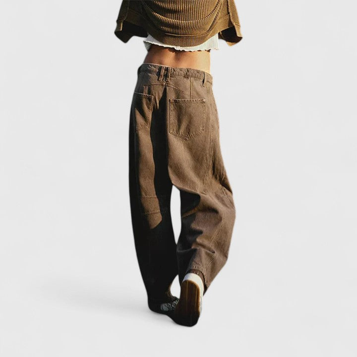 Women's Wide-Leg Denim Trousers with Movement for Everyday