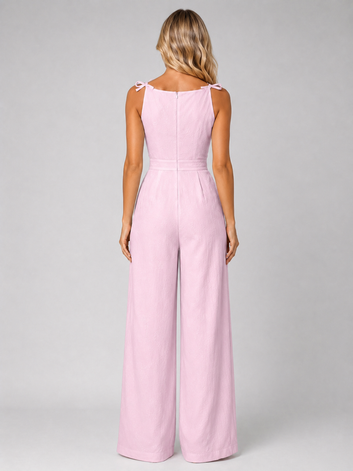 Women’s Wide-Leg Jumpsuit with Shoulder Ties