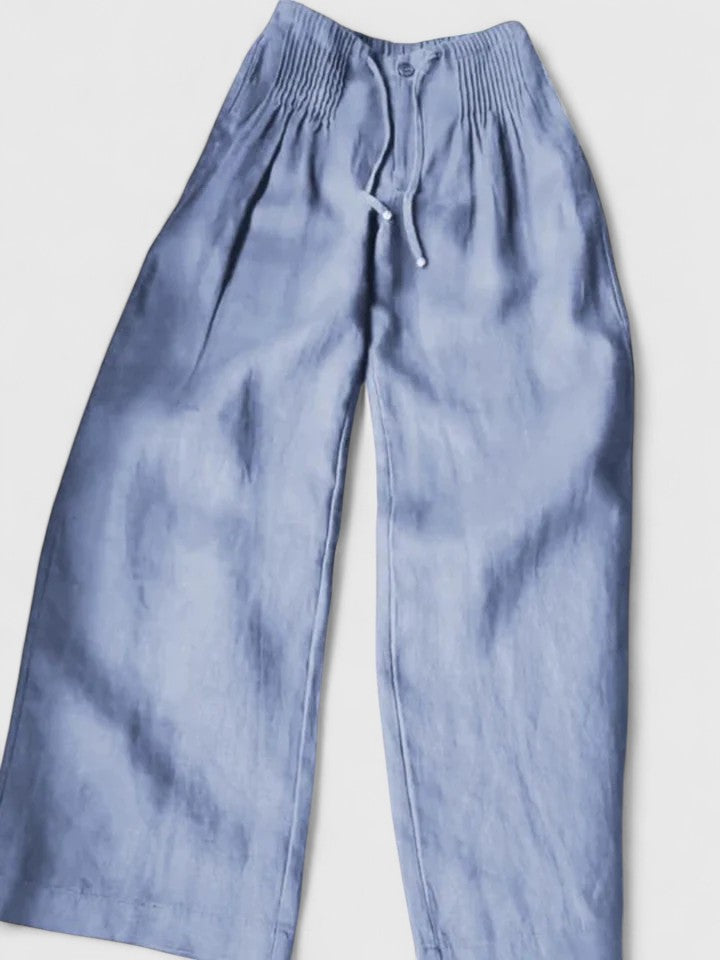Women's Wide Leg Trousers with Elastic Waist for Versatile Wear