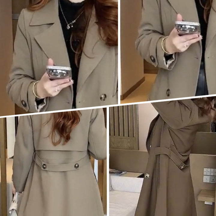 Women's Wool Trench Coat with Timeless Warmth for Winter