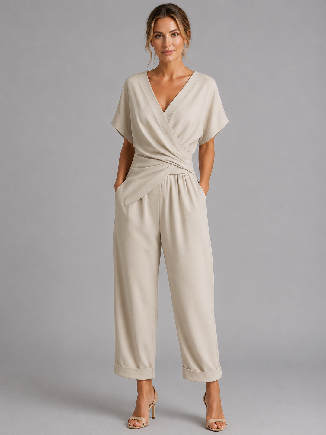 Women’s Wrap Front Co-Ord Set with Ease