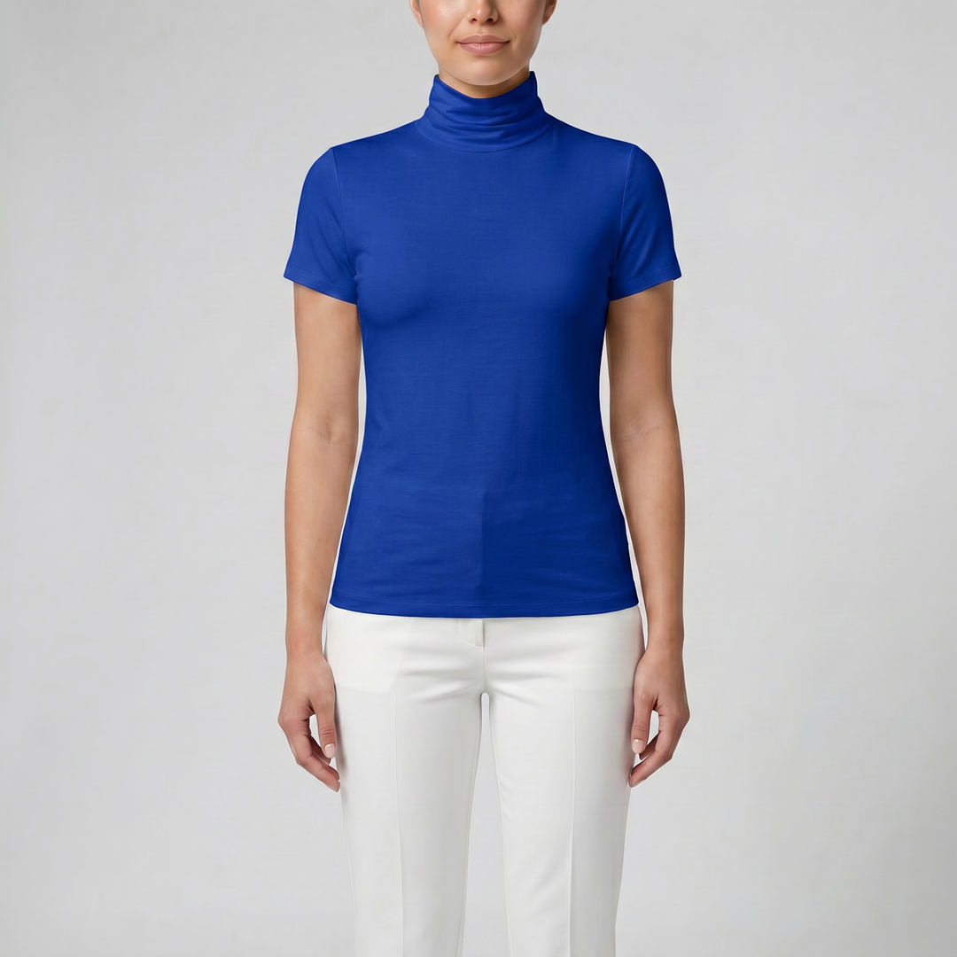 Women's Soft-Stretch High Neck T-shirt | Celestiella