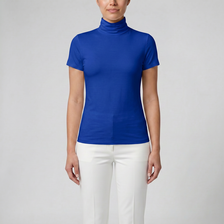 Women's Soft-Stretch High Neck T-shirt | Celestiella