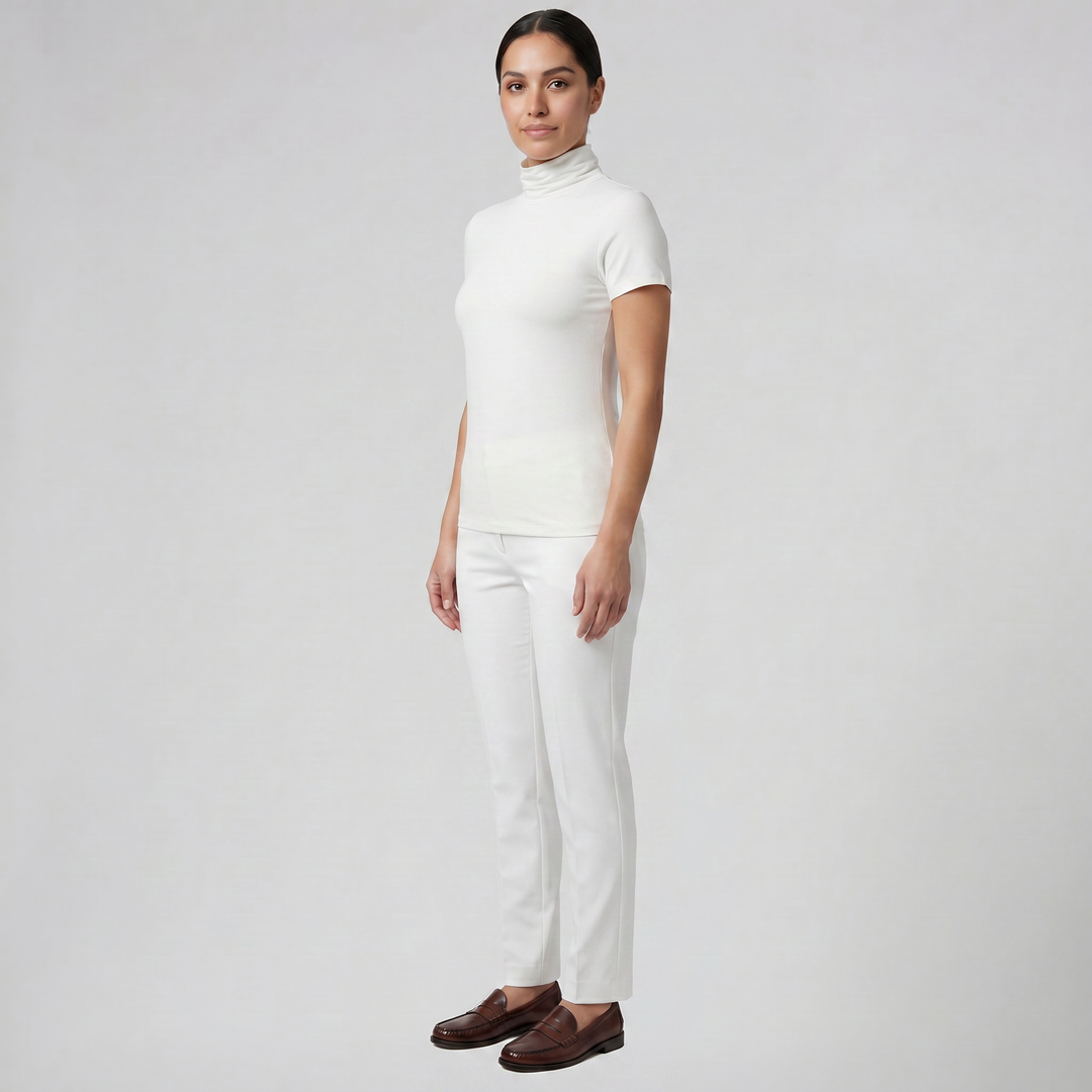 Women's Soft-Stretch High Neck T-shirt | Celestiella