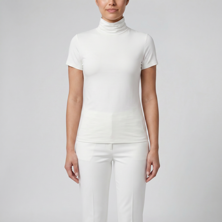 Women's Soft-Stretch High Neck T-shirt | Celestiella