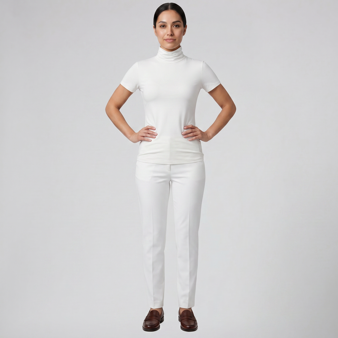 Women's Soft-Stretch High Neck T-shirt | Celestiella