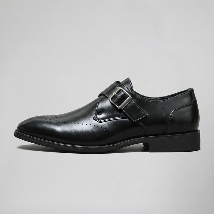 Men’s Burnished Leather Monk Strap Loafers| Celestiella