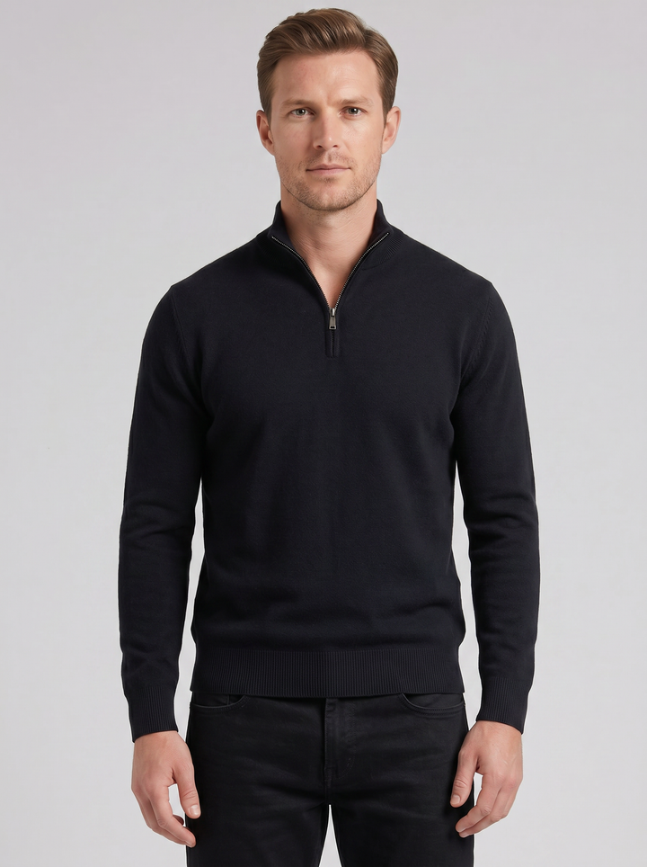 Men's Quarter-Zip Jumper – Cashmere-Blend