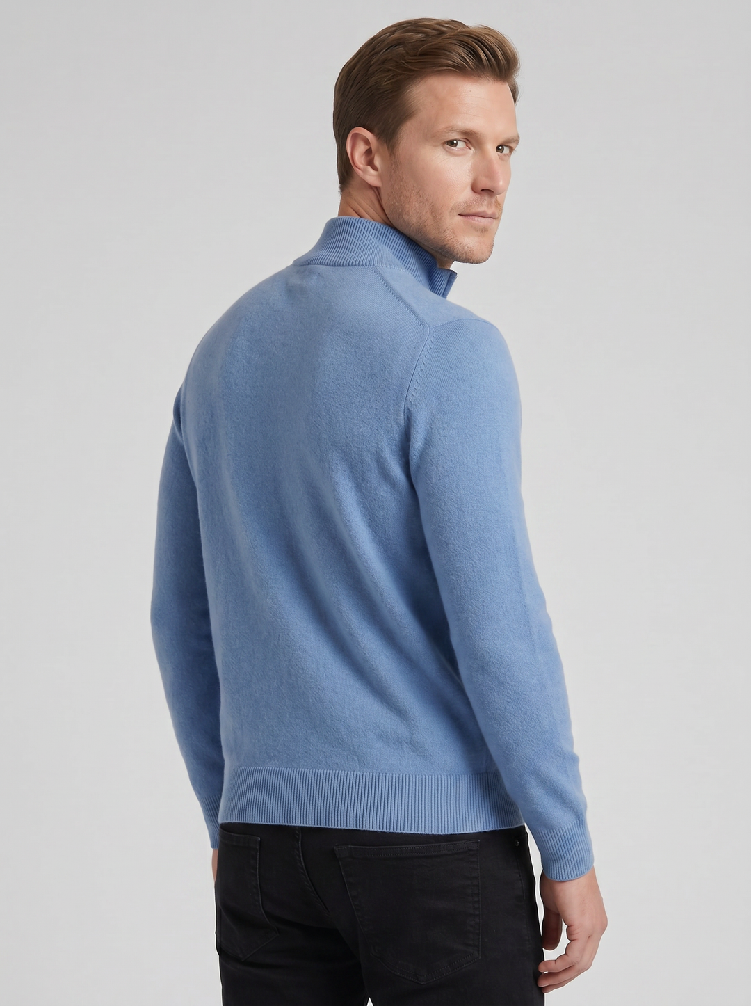Men's Quarter-Zip Jumper – Cashmere-Blend