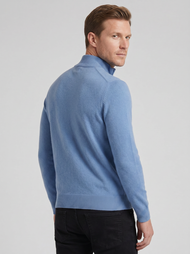 Men's Quarter-Zip Jumper – Cashmere-Blend