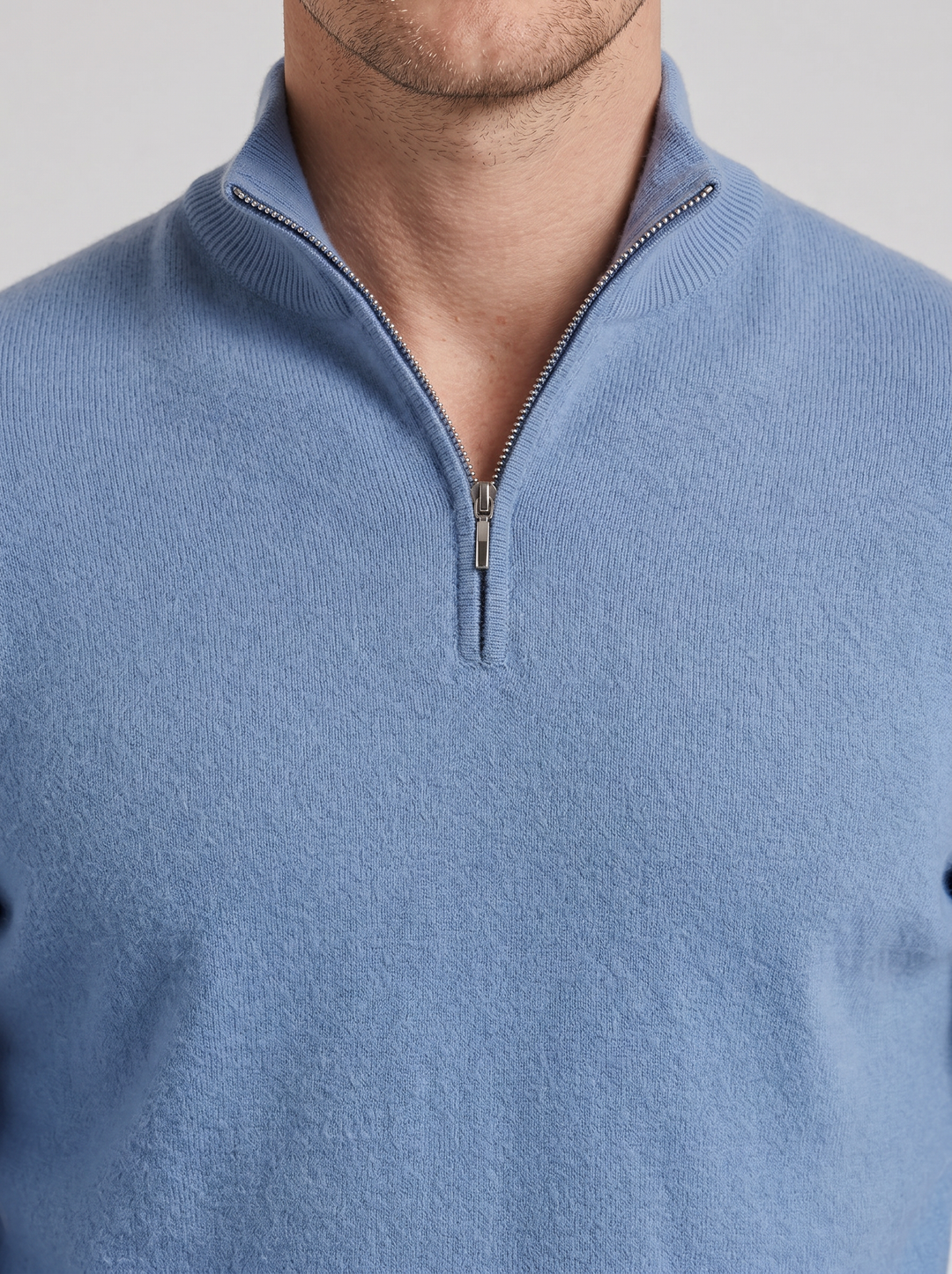 Men's Quarter-Zip Jumper – Cashmere-Blend