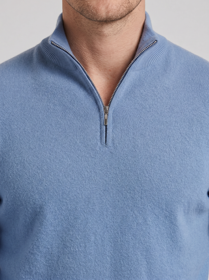Men's Quarter-Zip Jumper – Cashmere-Blend