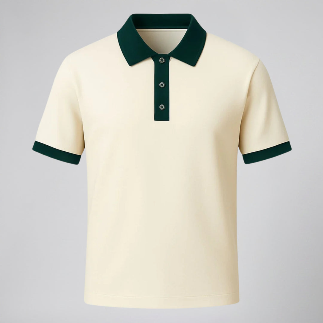 Men’s Contrast-Trim Polo Shirt | Celestiella