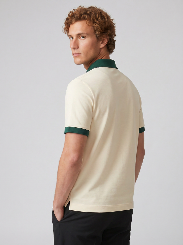 Men's Polo Shirt – Contrast-Trim Pique