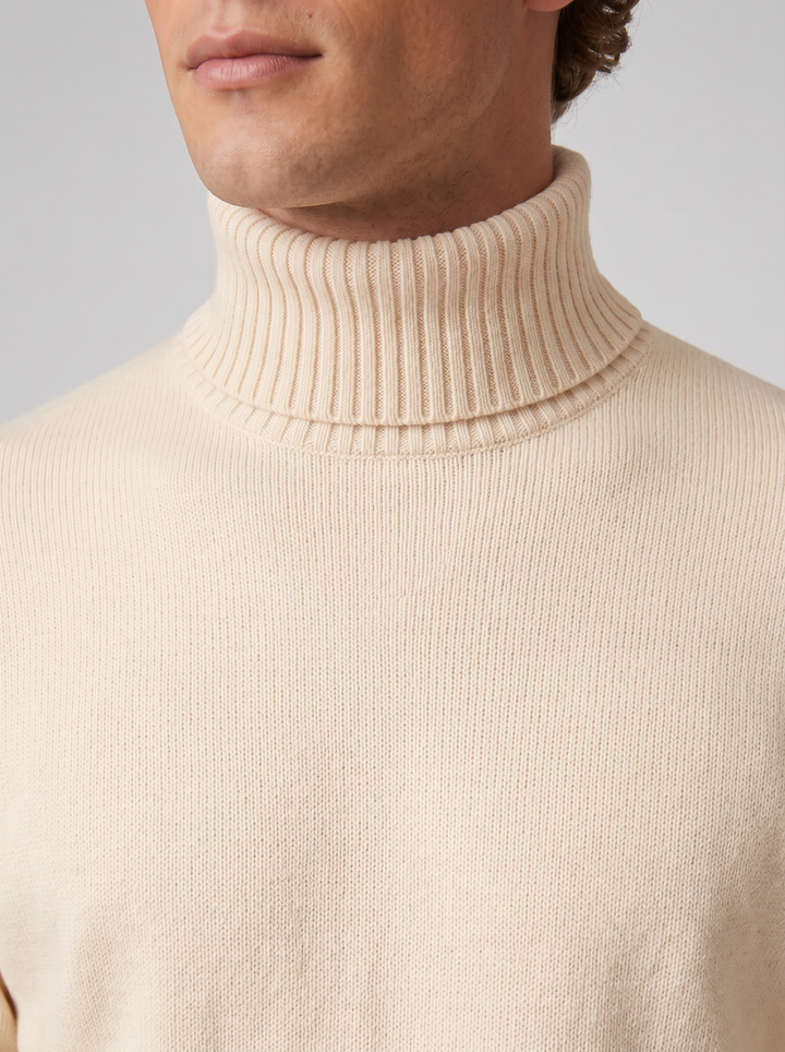 Men's Jumper – Cotton Knit Turtleneck