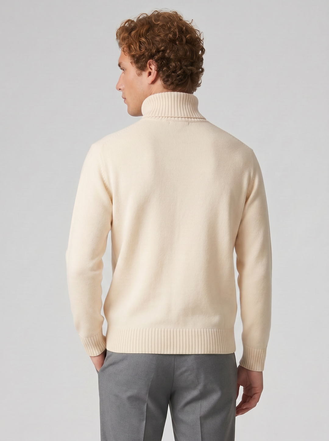 Men's Jumper – Cotton Knit Turtleneck