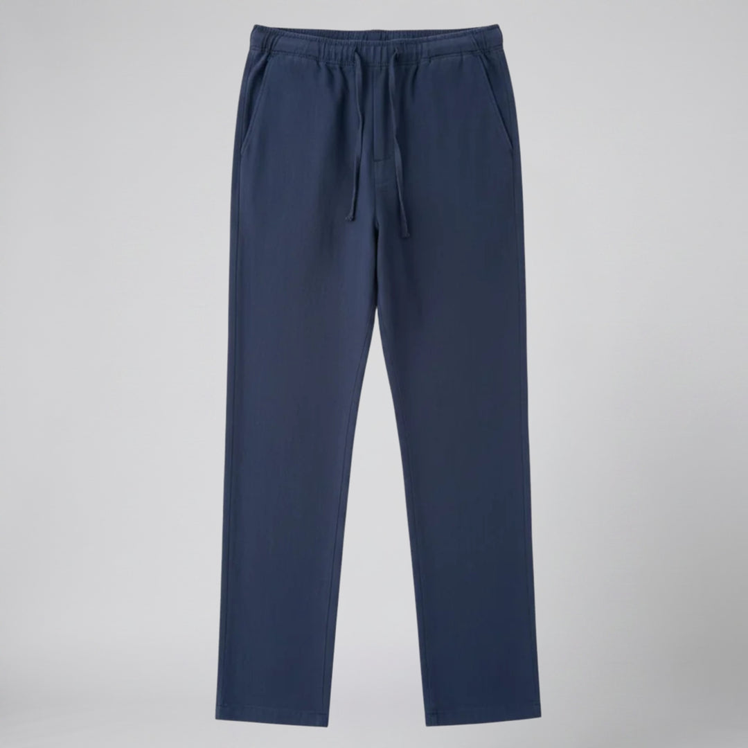 Men’s Cotton Linen Straight Leg Trousers | Celestiella