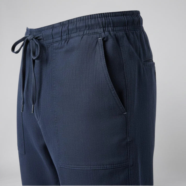 Men’s Cotton Linen Straight Leg Trousers | Celestiella