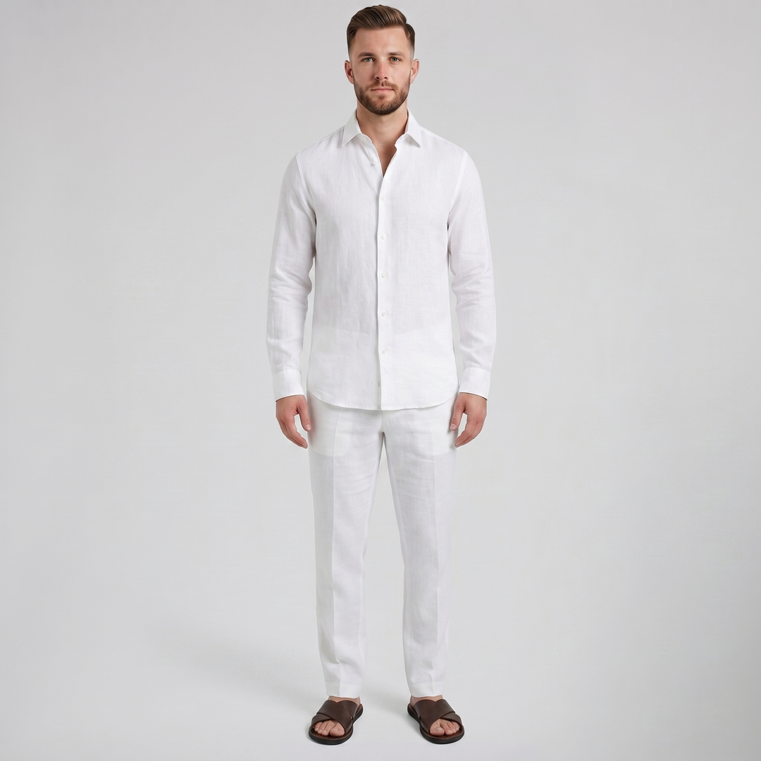 Men’s Crossover Leather Sandals | Celestiella