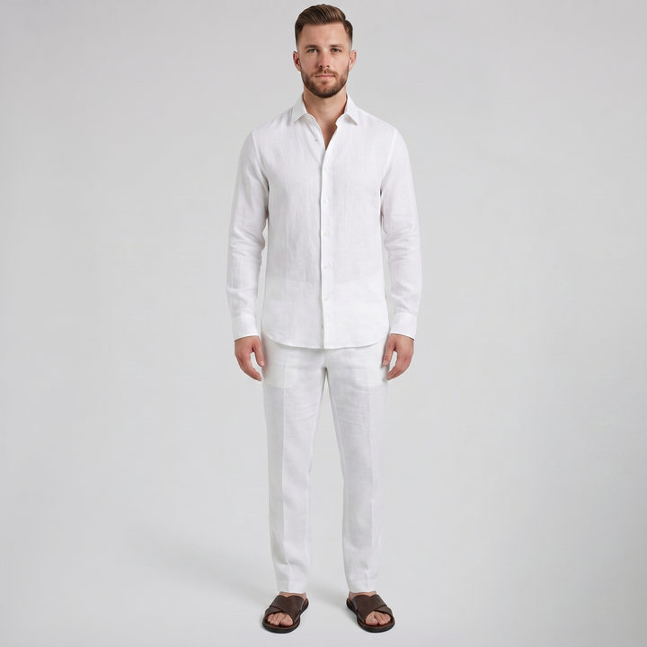 Men’s Crossover Leather Sandals | Celestiella
