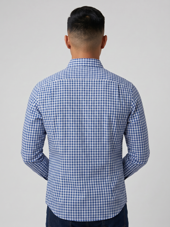 Men's Gingham Check Oxford Shirt – Classic Summer Smart Style
