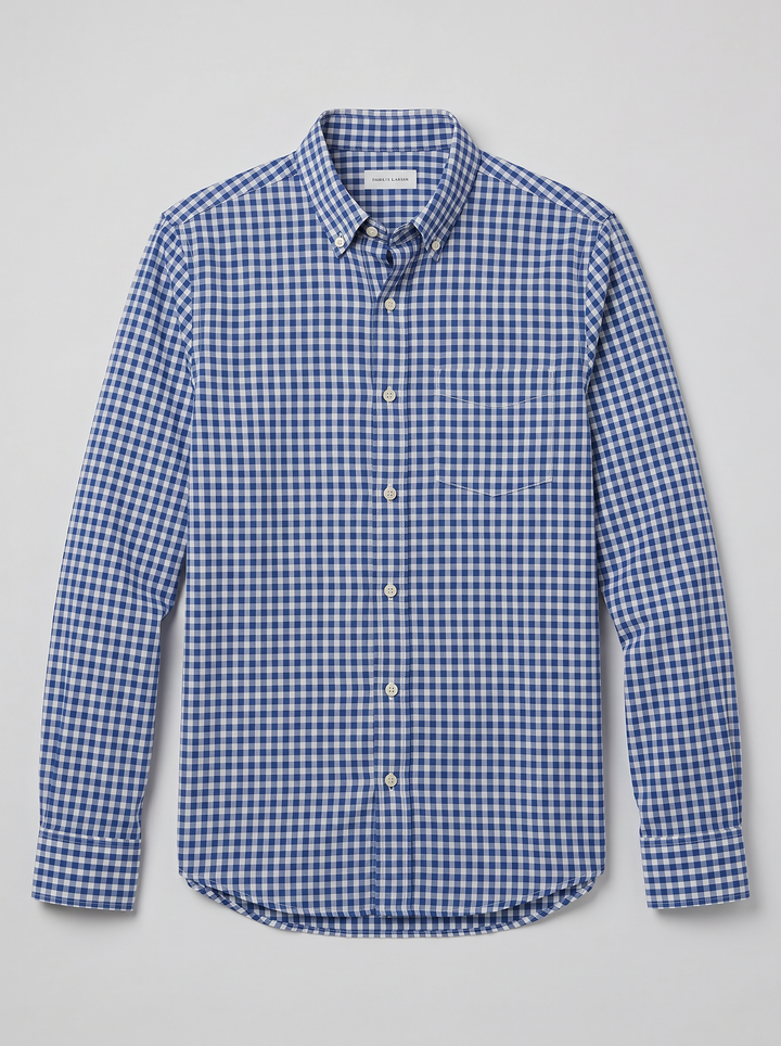 Men's Gingham Check Oxford Shirt – Classic Summer Smart Style
