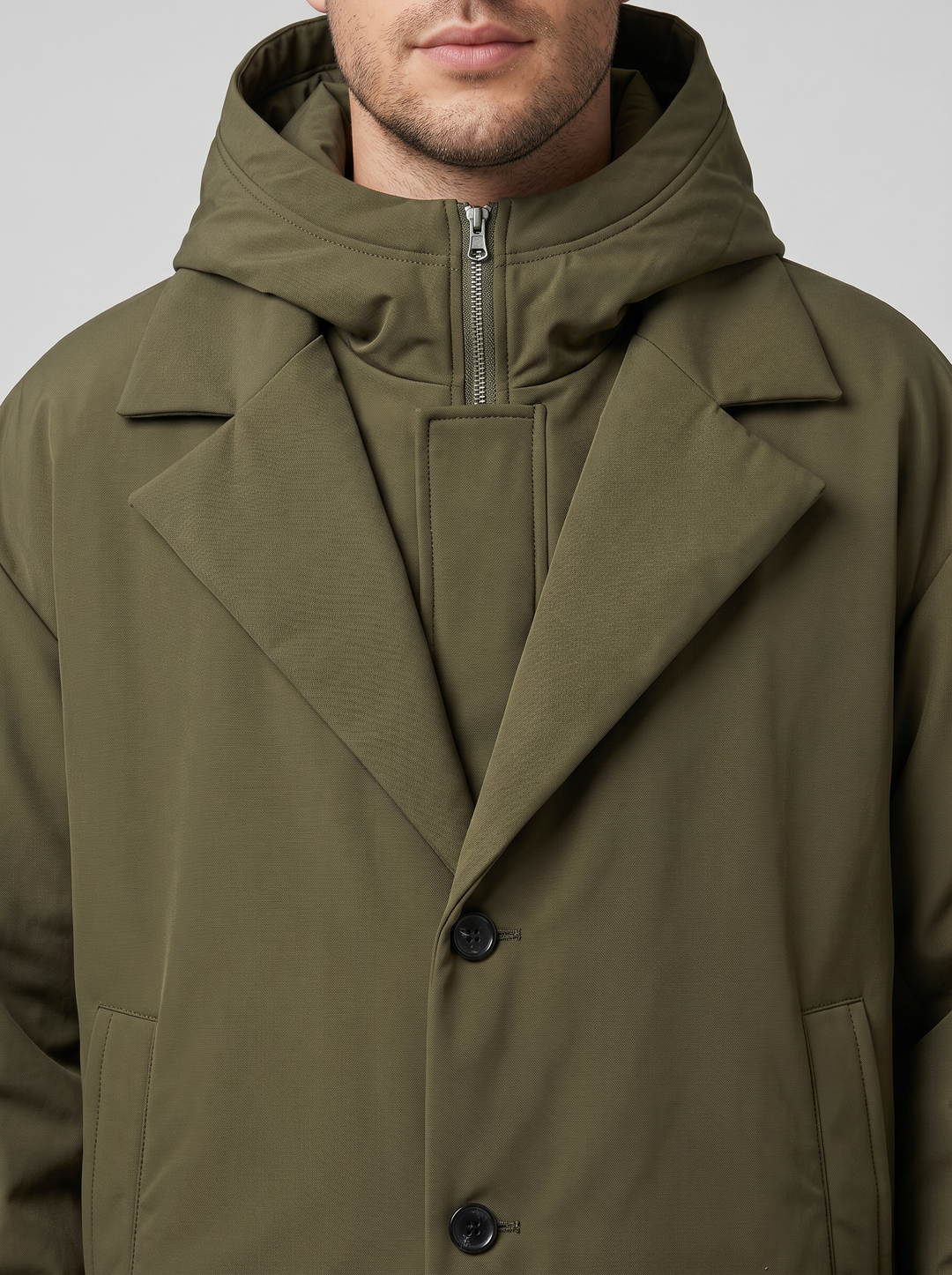 Men's Trench Coat – Hooded