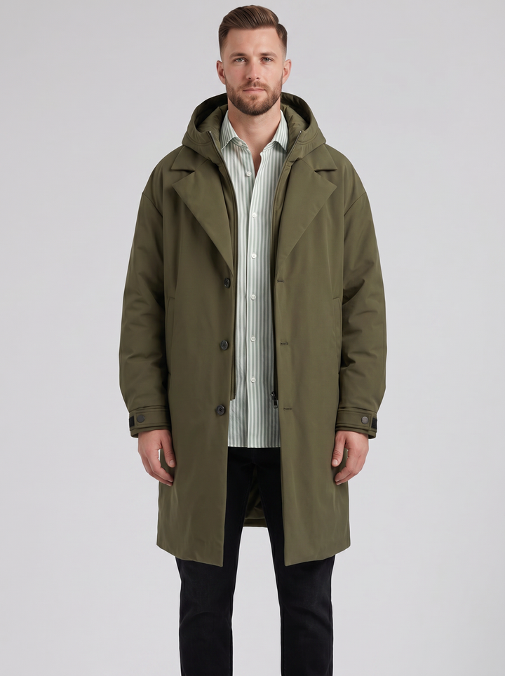 Men's Trench Coat – Hooded