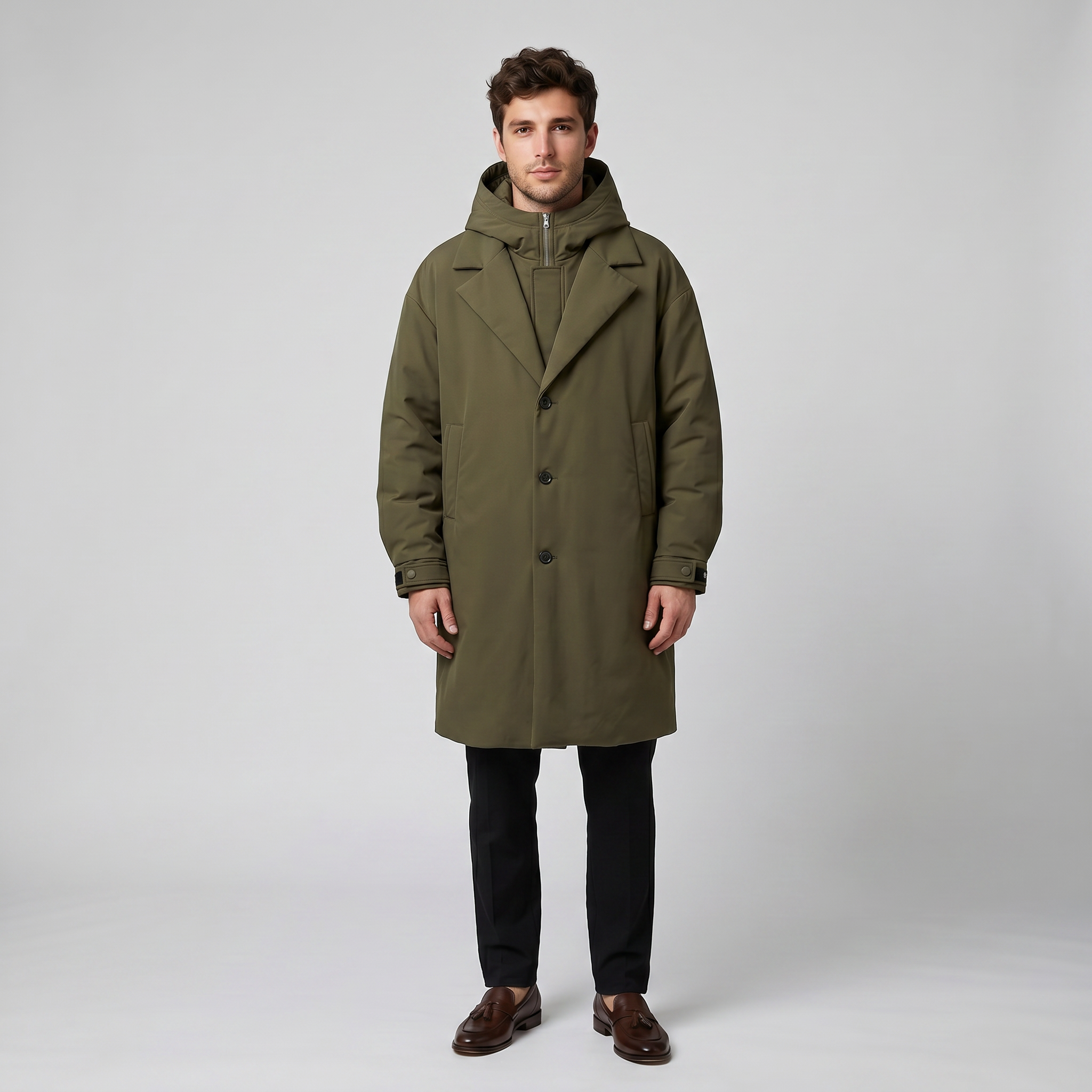 Men’s Hooded Trench Coat | Celestiella