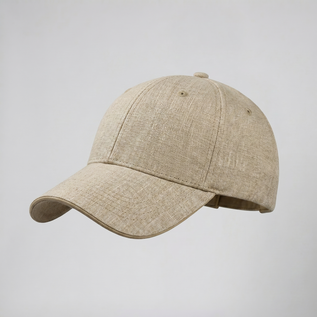 Men's Linen Blend Flat Cap | Celestiella