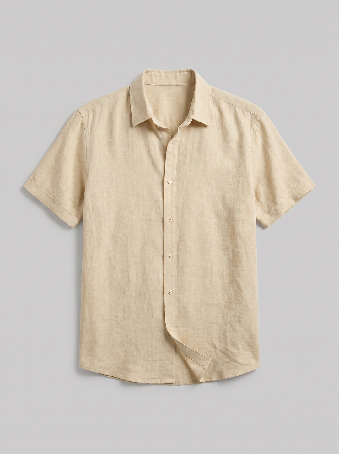 Men's Linen-Blend Sage Shirt – Cool Relaxed Summer Fit
