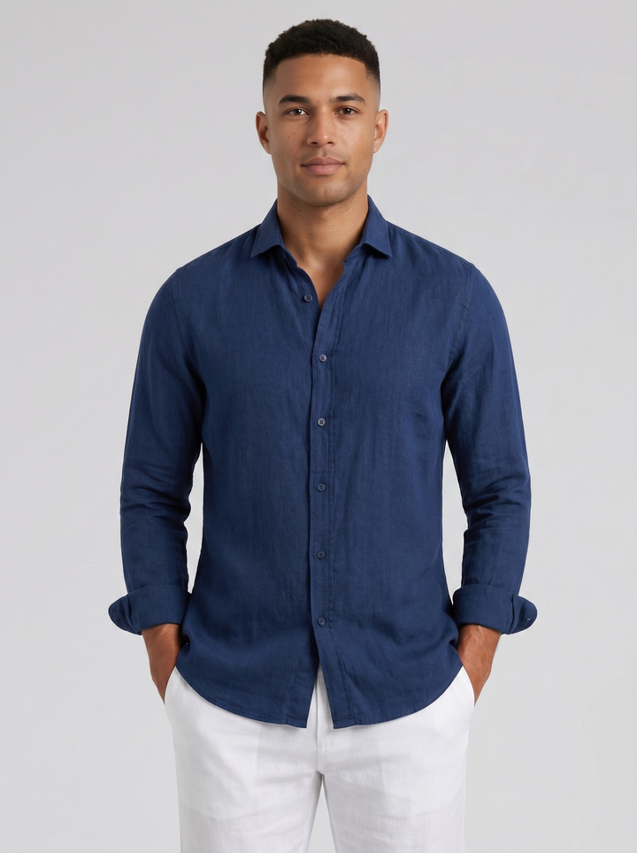 Men's Linen Shirt – Button-Down