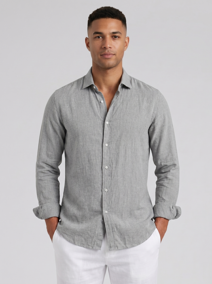 Men's Linen Shirt – Button-Down
