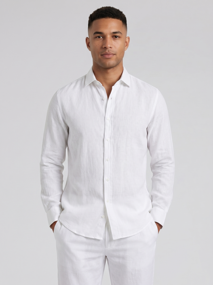Men's Linen Shirt – Button-Down