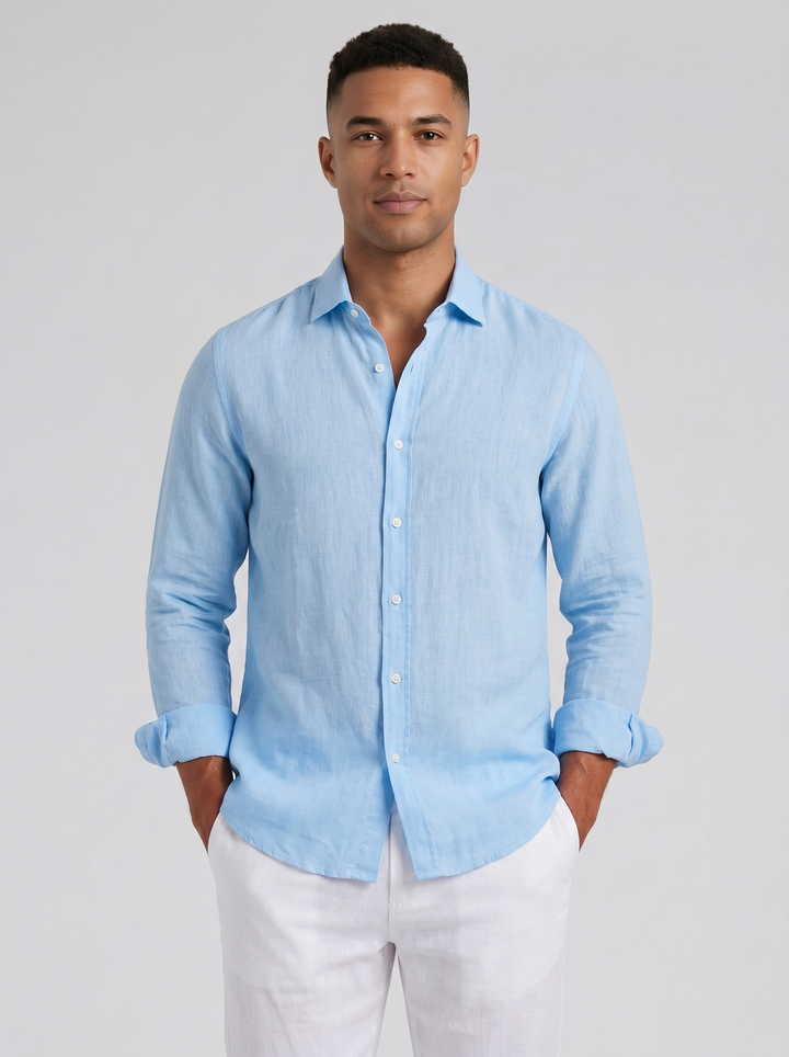Men's Linen Shirt – Button-Down